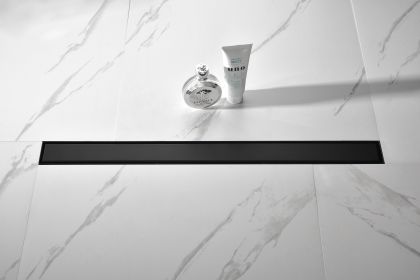 30 Inches Linear Shower Drain with Removable Cover, 304 Stainless Shower Drain Included Hair Strainer and Leveling Feet