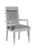 ACME Maverick Arm Chair (Set-2), Fabric & Platinum (2Pc/1Ctn) 61803
