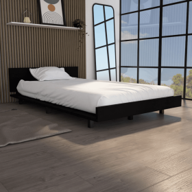 Kaia Twin Bed Base, Headboard -Black