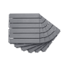 30 PCS Interlocking Deck Tiles Striped Pattern, 12" x 12" Square Light Gray Acacia Hardwood Outdoor Flooring for Patio, Bancony, Pool Side,...