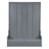 Queen Size Murphy Bed Wall Bed with Cushion,Gray