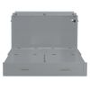 Full Size Murphy Bed Wall Bed with drawer and a set of Sockets & USB Ports, Pulley Structure Design, Gray
