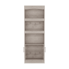 Detroit 2 Piece Office Set, Dozza Bookcase + Aramis Desk, Light Gray