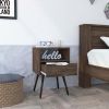 Allie Nightstand, Superior Top, Open Shelf, One Drawer