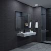 60x36 In. Aluminum Framed Rounded Rectangle Bathroom Wall Mirror, Matte Black Bathroom Vanity Mirror Farmhouse, Anti-Rust, Tempered Glass mirrors