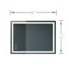 32x24inch Bathroom Led Classy Vanity Mirror with focused backplane,High Lumen,Dimmable Touch,Wall Switch Control, Anti-Fog
