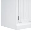 83.4"Tall Bookshelf &Writting Desk Suite,Modern Bookcase Suite with LED Lighting, Drawers,Doors,Study Desk and Open Shelves