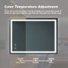 32x24inch Bathroom Led Classy Vanity Mirror with focused backplane,High Lumen,Dimmable Touch,Wall Switch Control, Anti-Fog
