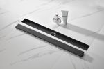 30 Inches Linear Shower Drain with Removable Cover, 304 Stainless Shower Drain Included Hair Strainer and Leveling Feet