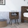 Allie Nightstand, Superior Top, Open Shelf, One Drawer
