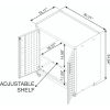 Manhattan Comfort Fortress Textured Metal 31.5" Garage Mobile Cabinet with 2 Adjustable Shelves in White