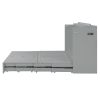 Queen Size Murphy Bed Wall Bed with drawer and a set of Sockets & USB Ports, Pulley Structure Design, Gray