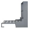 Queen Size Murphy Bed Wall Bed with Cushion,Gray
