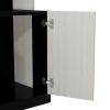 Full Size Murphy Bed with Desk and Storage Shelves and Cabinets, Black+White(Expected Arrival Time: 9.22)