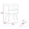 Allie Nightstand, Superior Top, Open Shelf, One Drawer