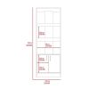 Detroit 2 Piece Office Set, Dozza Bookcase + Aramis Desk, Light Gray
