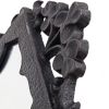 6.3x3.9x8.2" Black Cast Iron Soap Dishes with Mirror