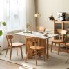 Dining chair wooden FAS grade oak natural wood made in North America 100% dirt-free wood chair solid chair table chair wooden living room chair simple