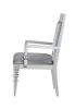 ACME Maverick Arm Chair (Set-2), Fabric & Platinum (2Pc/1Ctn) 61803