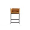 Manhattan Comfort Embassy 34 in. Metal Counter Height Bar Stool in Clay