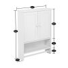 65 x 48.7 x 14.6cm  Wall Hanging Cabinet with Two Doors Wall Washer Storage Cabinet