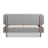 Diego Low Upholstered Platform Bed, Queen, Light Grey Polyester