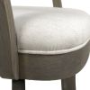 Williams 27' Swivel Counter Height Bar Stool, Natural White Linen