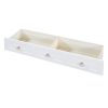 Queen Size Murphy Bed with USB Port and a Large Drawer, White