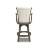 Williams 27' Swivel Counter Height Bar Stool, Natural White Linen