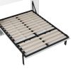 Full Size Murphy Bed with Lockers and Wardrobes, White(Expected Arrival Time:9.27)
