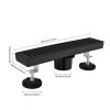 12 Inches Linear Shower Drain with Removable Quadrato Pattern Grate, 304 Stainless Shower Drain Included Hair Strainer and Leveling Feet