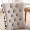 Classic Velvet Dining Chairs, High-end Tufted Solid Wood Contemporary Velvet Upholstered Dining Chair with Wood Legs Nailhead, SET OF 2