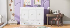 Queen Size Murphy Bed with USB Port and a Large Drawer, White