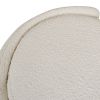 Fuji 43" Upholstered Oval Storage Bench, Ivory White Boucle