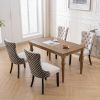 Classic Velvet Dining Chairs, High-end Tufted Solid Wood Contemporary Velvet Upholstered Dining Chair with Wood Legs Nailhead, SET OF 2