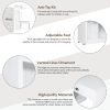 83.4"Tall Bookshelf &Writting Desk Suite,Modern Bookcase Suite with LED Lighting, Drawers,Doors,Study Desk and Open Shelves
