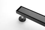 30 Inches Linear Shower Drain with Removable Cover, 304 Stainless Shower Drain Included Hair Strainer and Leveling Feet