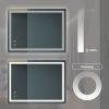 32x24inch Bathroom Led Classy Vanity Mirror with focused backplane,High Lumen,Dimmable Touch,Wall Switch Control, Anti-Fog