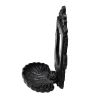 6.3x3.9x8.2" Black Cast Iron Soap Dishes with Mirror