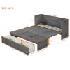 Queen Size Murphy Bed with USB Port and a Large Drawer, Gray