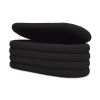 Fuji 49" Upholstered Oval Storage Bench, Ebony Black Boucle