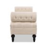 Lewis Bolster Arm Entryway Bench, Sky Neutral Beige Polyester