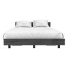 Kaia Twin Bed Base, Headboard -Smokey Oak