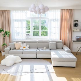Sofa cover, all inclusive, all-in-one, all season universal, seat cushion, anti cat scratch, Nordic cover cloth, cross-border wholesale sofa hats (Color: Z-word Light gray, size: M)