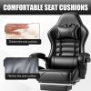 Ergonomic Gaming Chair for Adults, Comfortable Computer Chair for Heavy People, Adjustable Height Office Desk Chair with Wheels