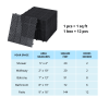 12 x 12 Inch Black Interlocking Deck Tiles Plastic Waterproof Outdoor All Weather Anti-slip Bathroom Shower Balcony Porch Strong Weight Capacity Upto