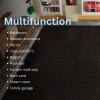 12 x 12 Inch Black Interlocking Deck Tiles Plastic Waterproof Outdoor All Weather Anti-slip Bathroom Shower Balcony Porch Strong Weight Capacity Upto